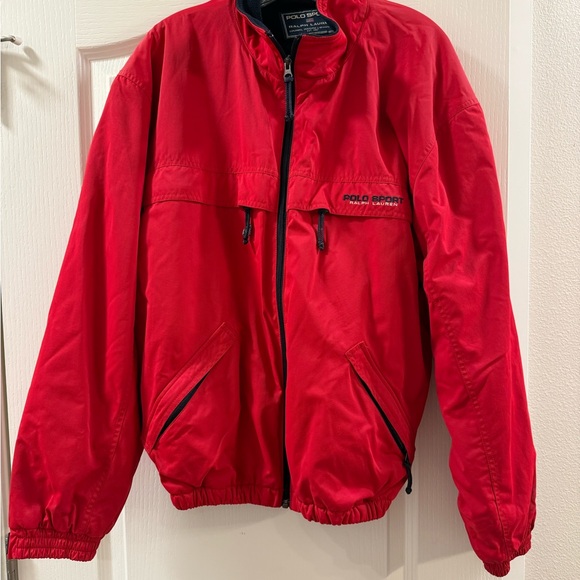 Ralph Lauren Polo Sport Men's Red Windbreaker Vintage size large - Picture 2 of 9